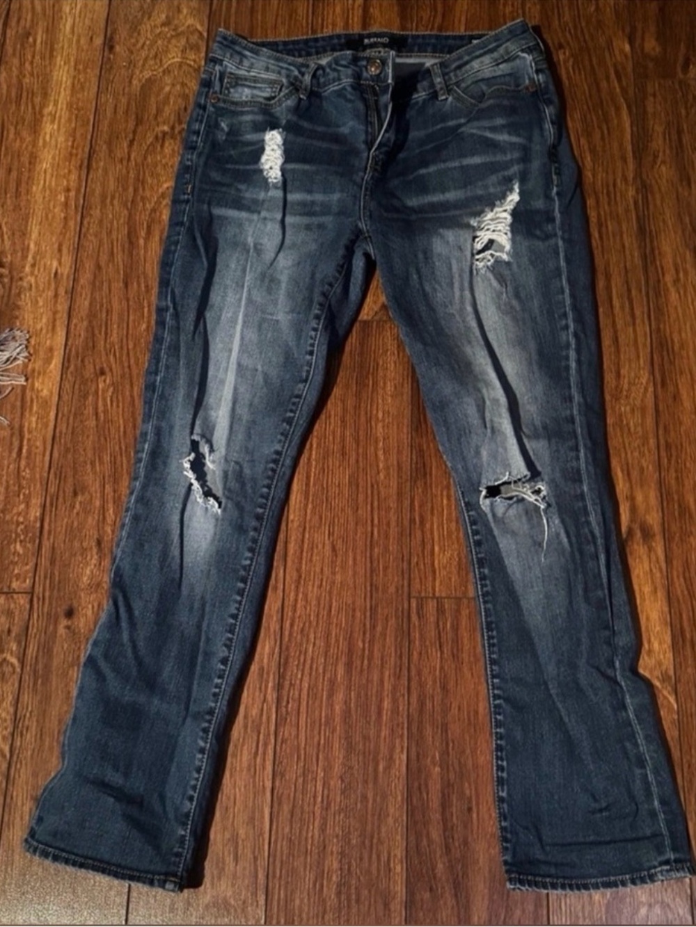 Buffalo Faith Rolled Up Mid Rise Stretch Crop Jeans